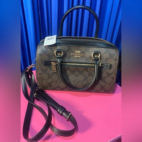 COACH Rowan Satchel in Signature Canvas, NWT